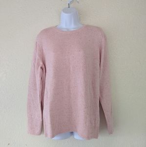 Loft Pullover Sweater Crew Neck Size XL Pink